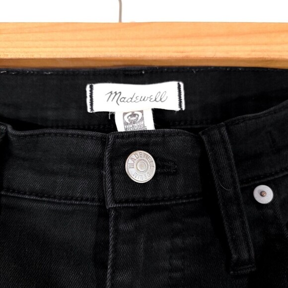 MADEWELL 9" Mid Rise Ankle Cropped Skinny Jeans Lunar Wash Black Denim 30 Basics - Picture 4 of 14